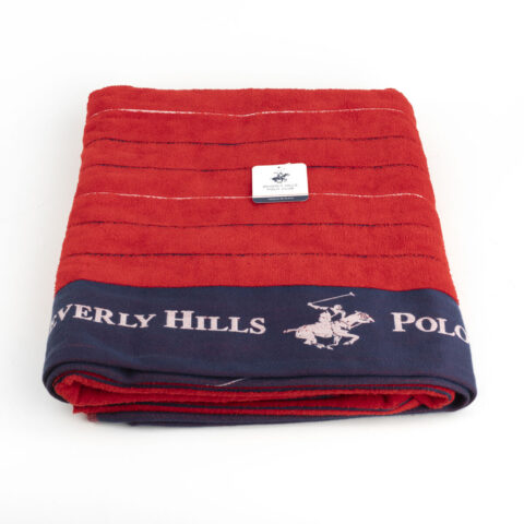 Πετσέτα θαλάσσης Beverly Hills Polo Club Κόκκινο 90 x 160 cm