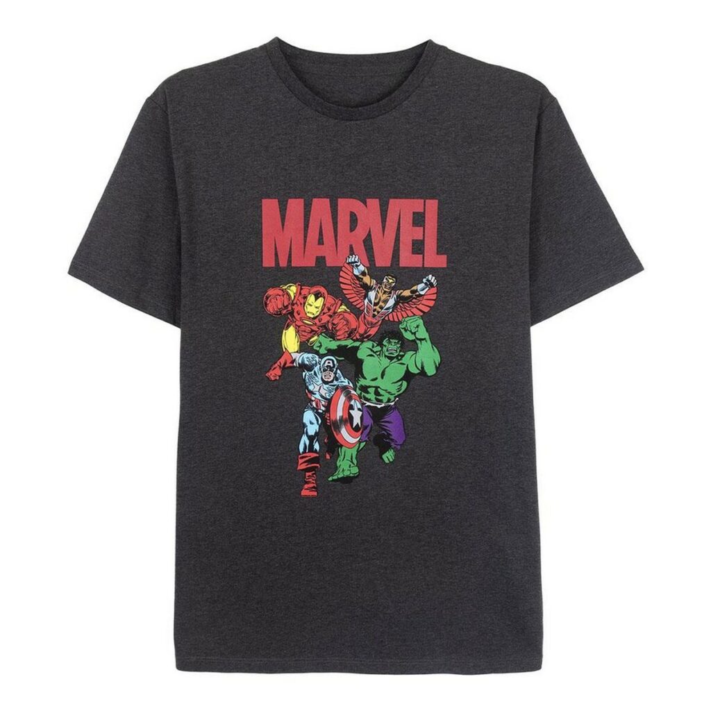 Ανδρική Μπλούζα με Κοντό Μανίκι Marvel Γκρι