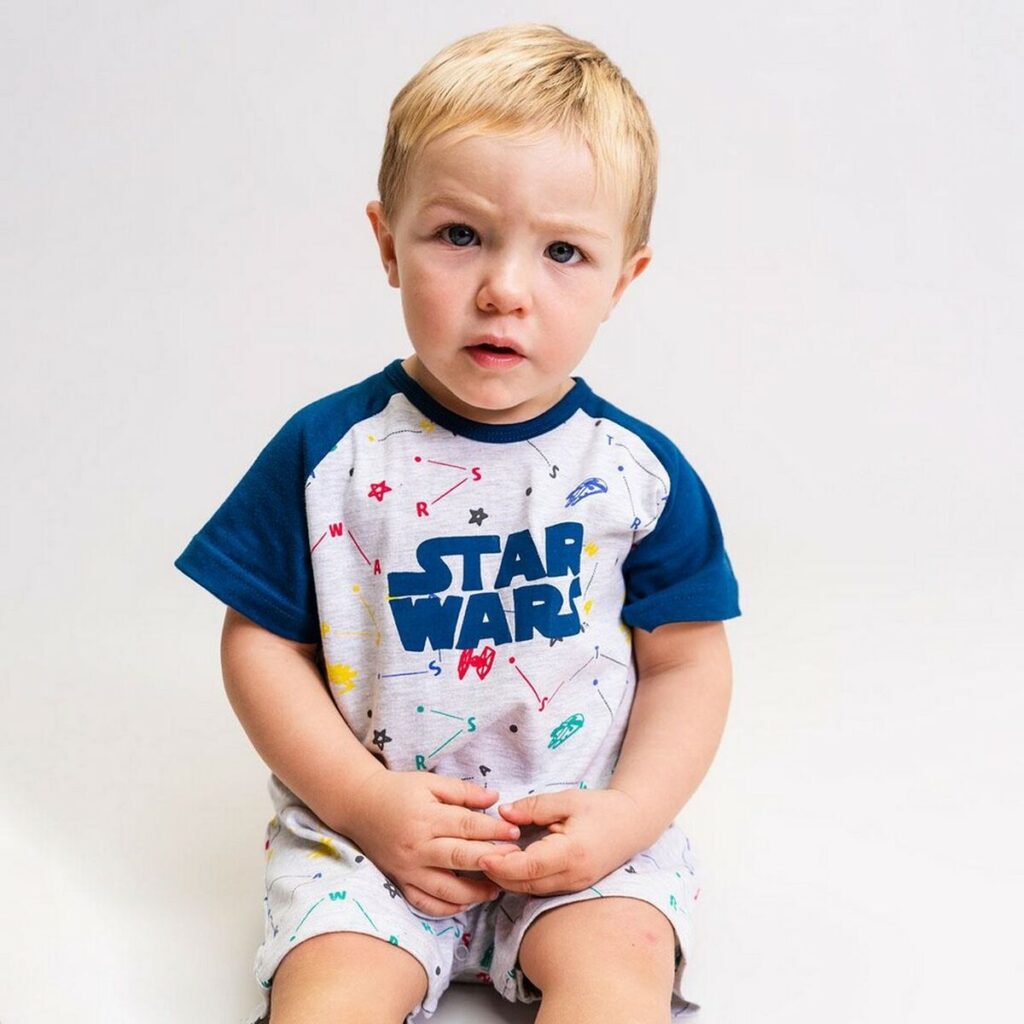 Ολόσωμο Κοντομάνικο για Μωρά Star Wars Μπλε