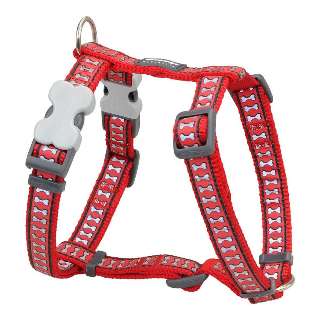 Λουρί Σκύλου Red Dingo Κόκαλο Αντανακλαστική 46-76 cm Κόκκινο
