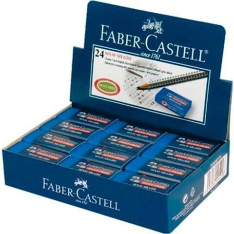Γόμα Faber-Castell Dust Free Μπλε (24 Μονάδες)
