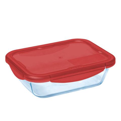 Ερμητικό Κουτί Γεύματος Pyrex Cook & go Κόκκινο Γυαλί (800 ml) (x6)