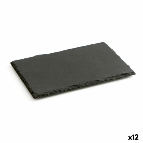 Κεραμικός Δίσκος που Μοιάζει με Πίνακα Quid Gastro Fun Μαύρο 30 x 20 cm (12 Μονάδες)