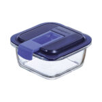 Ερμητικό Κουτί Γεύματος Luminarc Easy Box Μπλε Γυαλί (380 ml) (x6)