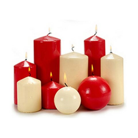 Κερί Κόκκινο Κερί (7 x 13 x 7 cm) (4 Μονάδες)