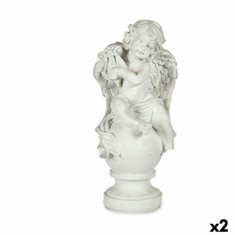 Διακοσμητική Φιγούρα Άγγελος Λευκό 22 x 22 x 48 cm (x2)