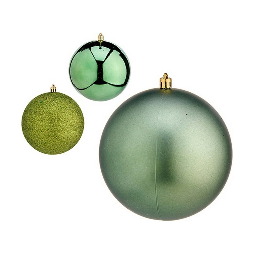 Σετ Χριστουγεννιάτικες Μπάλες Πράσινο Πλαστική ύλη Ø 12 cm (x6)