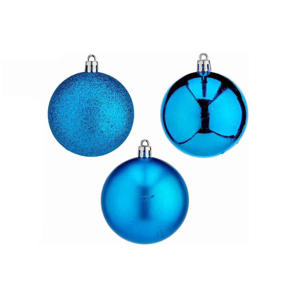 Σετ Χριστουγεννιάτικες Μπάλες Μπλε PVC (12 Μονάδες)