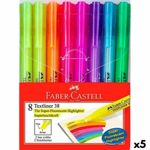 Σετ Μαρκαδόροι Υπογράμμισης Faber-Castell Textliner 38 5 Μονάδες