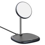 Magnetic Stand Baseus Swan MagSafe with Wireless Charger for iPhone 12 (Black)
