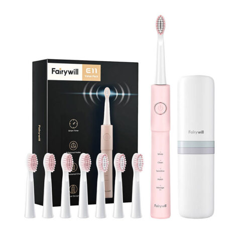 Sonic toothbrush with head set and case FairyWill FW-E11 (pink)