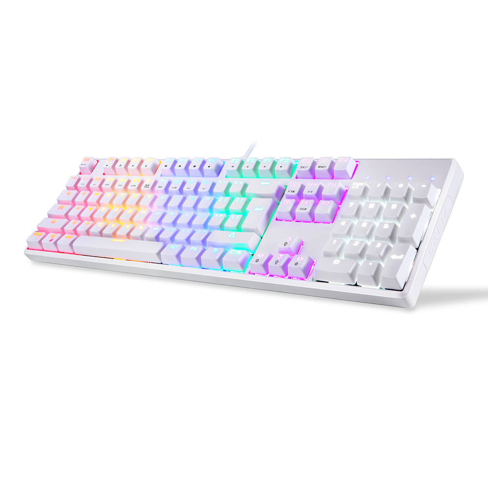 Mechanical keyboard Motospeed CK107 RGB (white)