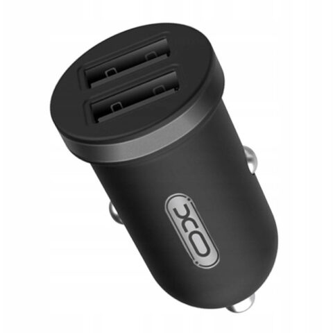 Mini car charger with Lighting Cable XO TZ08 (black)