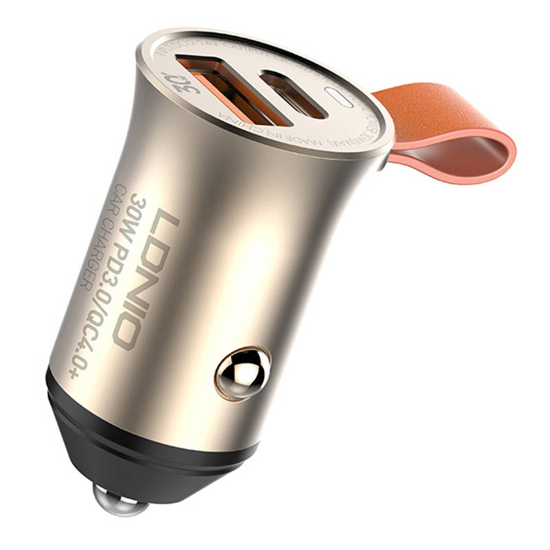 USB-C 30W Car charger + Lightning cable Cable