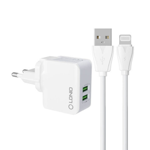 Wall charger  LDNIO A2203 2USB +  Lightning cable