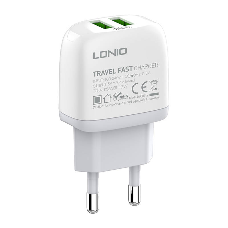 Wall charger  LDNIO A2219 2USB + MicroUSB cable