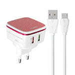Wall charger  LDNIO A2405Q 2USB + MicroUSB cable