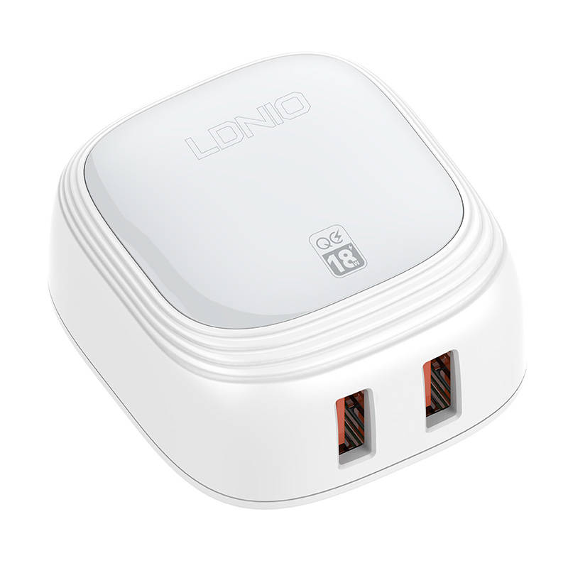 Wall charger  LDNIO A2512Q 2USB 18W + USB-C cable
