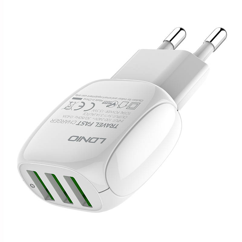 Wall charger LDNIO A3315 3USB + MicroUSB cable