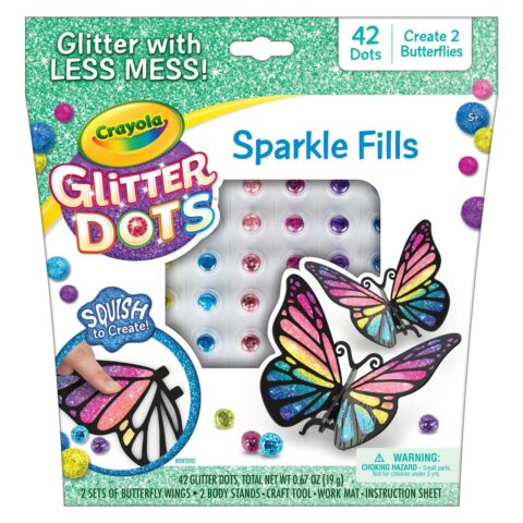 Χειροτεχνικό Παιχνίδι Crayola Glitter Dots 3D 42 Τεμάχια