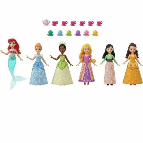 Playset Princesses Disney Ariel Cinderella Tiana Rapunzel Mullan and Belle