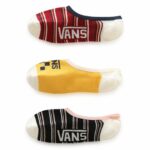 Κάλτσες Vans Striper 3 ζευγάρια Σκούρο Κόκκινο (36-41)