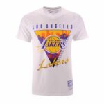 Ανδρική Μπλούζα με Κοντό Μανίκι Mitchell & Ness Los Angeles Lakers Λευκό