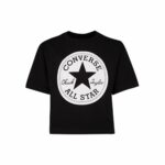 Παιδικό Μπλούζα με Κοντό Μανίκι Converse  Chuck Patch Boxy Μαύρο
