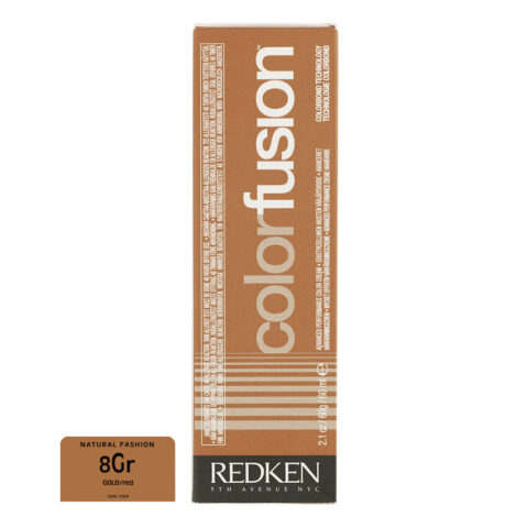 Μόνιμος Χρωματισμός σε Κρέμα Redken Color Fusion Nº 8 Gold/Red 60 ml