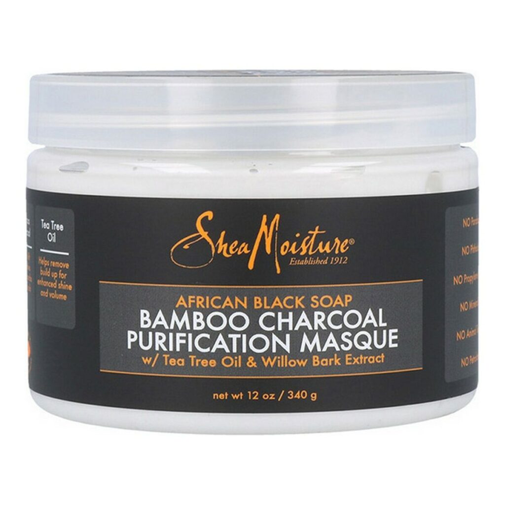 Μάσκα Mαλλιών African Black Soap Bamboo Charcoal Shea Moisture (340 g)