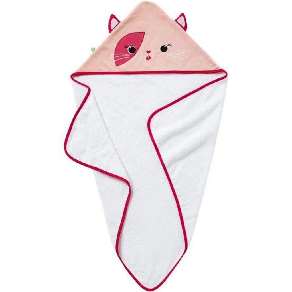 Πετσέτα- Πόντσο  με Kουκούλα Babycalin 75 x 75 cm Ροζ