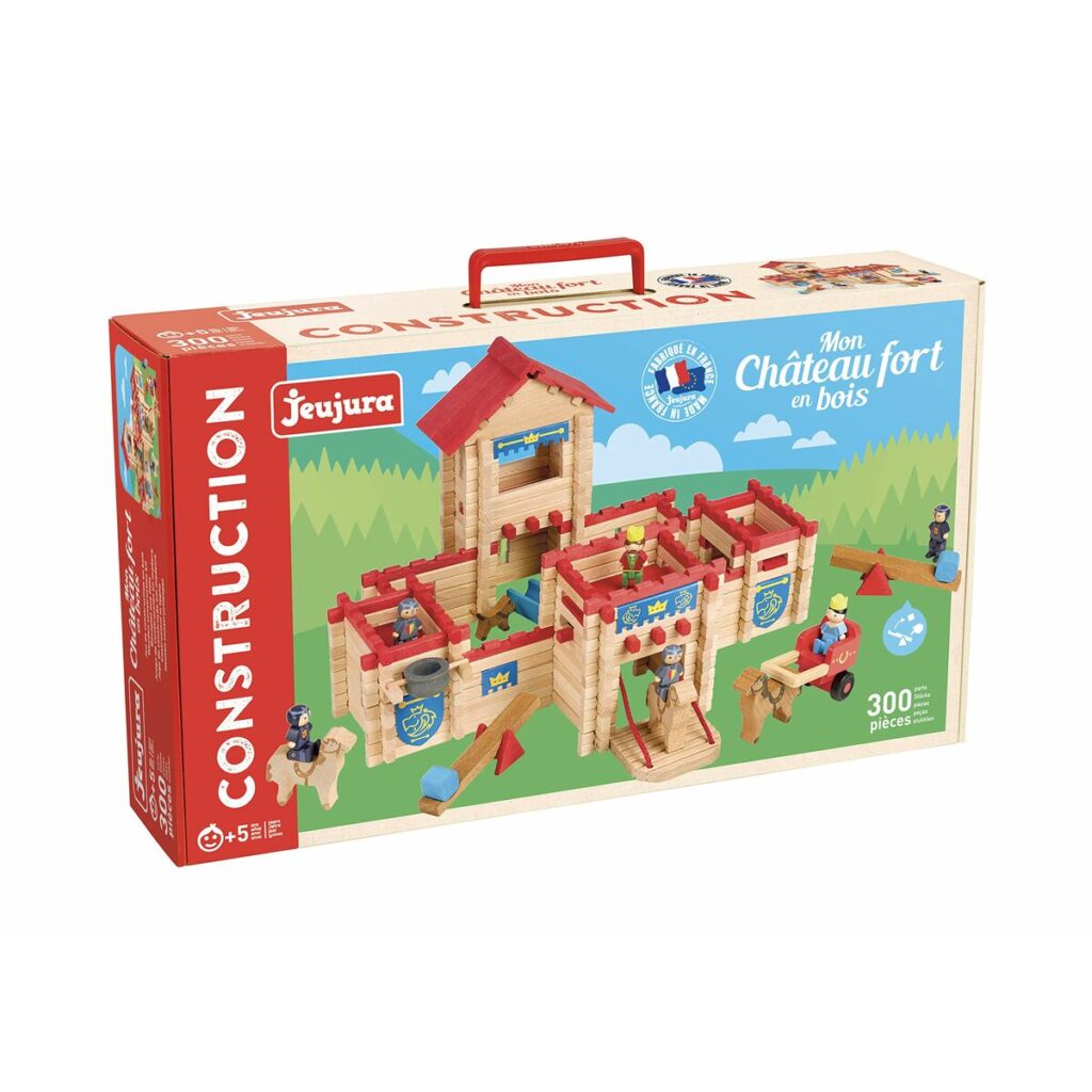 Εικόνες σε δράση Jeujura The Wooden Castle Fort  Playset 300 Τεμάχια