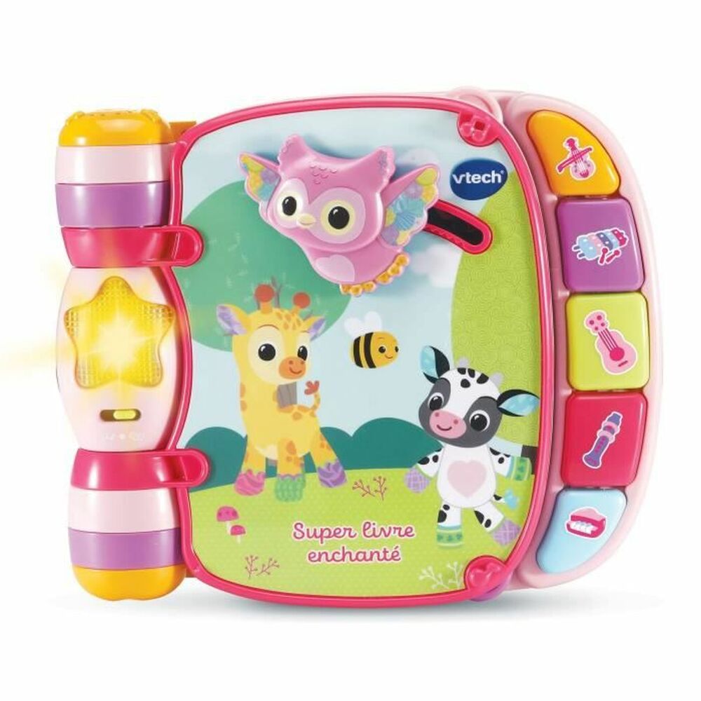 Το διαδραστικό βιβλίο των παιδιών Vtech Baby Super Enchanted Book of Baby Kitties Ροζ