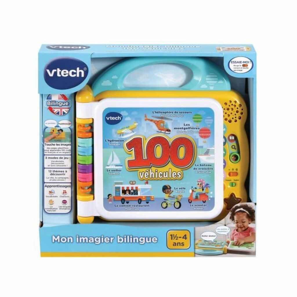Το διαδραστικό βιβλίο των παιδιών Vtech My Bilingual Picture Book - 100 Vehicles