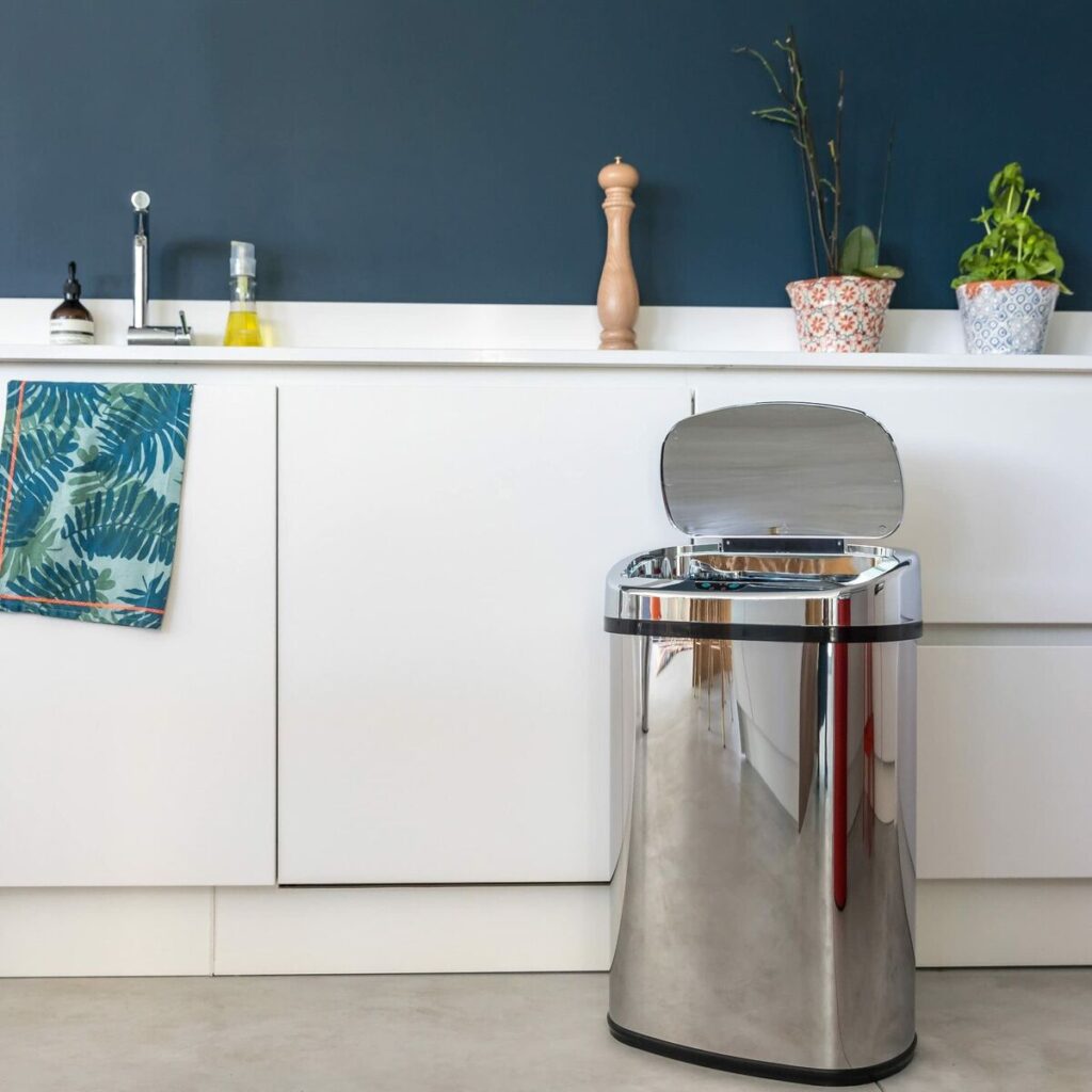 Σκουπίδια μπορεί να Kitchen Move Αυτόματο Ανοξείδωτο ατσάλι 50 L