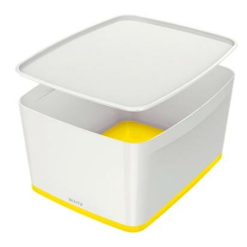 Κουτί Aποθήκευσης Leitz MyBox WOW Με καπάκι Κίτρινο Λευκό ABS 31