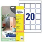 Κολλητικές ετικέτες Avery Λευκό 25 Φύλλα 45 x 45 mm