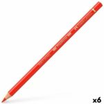 Χρωματιστά μολύβια Faber-Castell Polychromos Κόκκινο 6 Τεμάχια