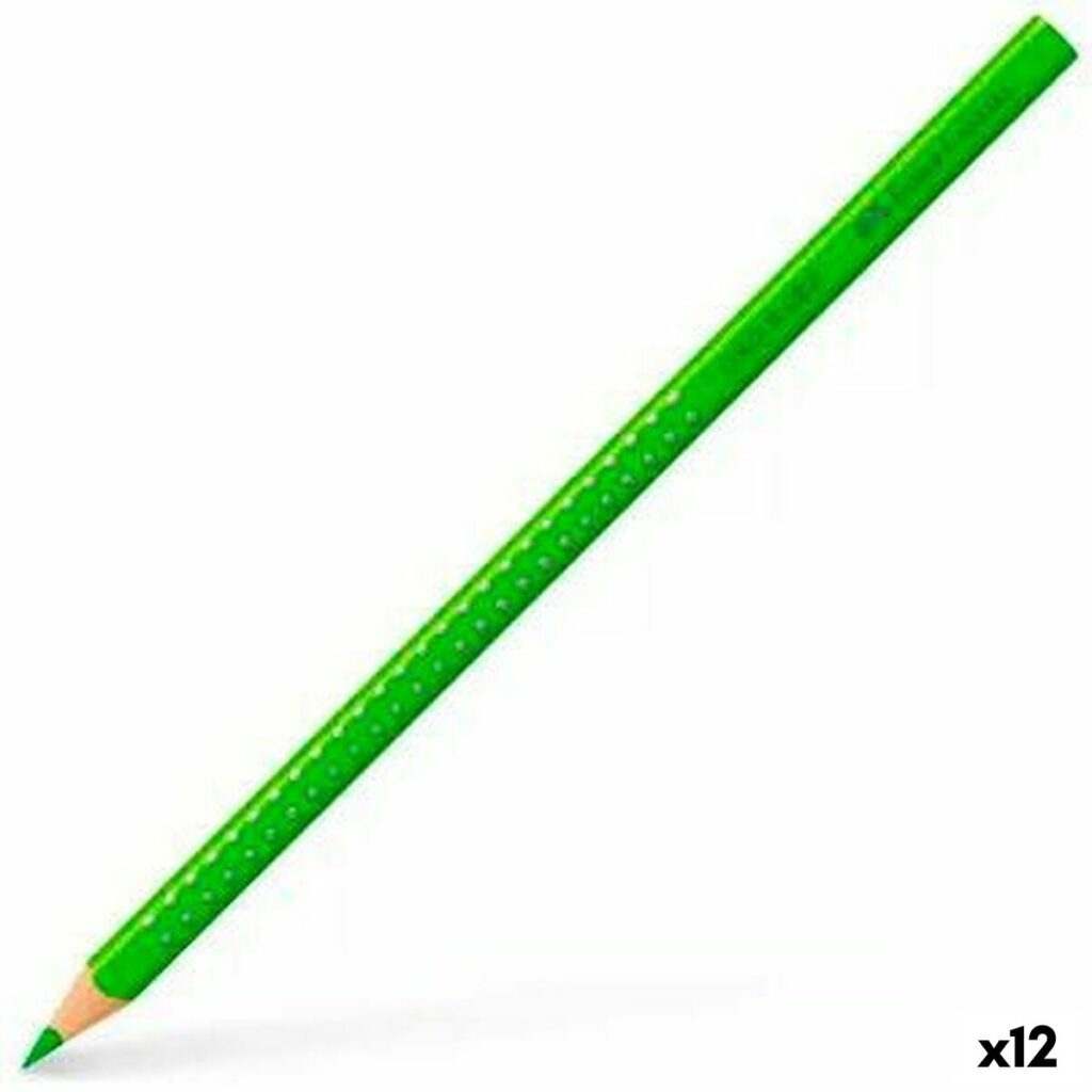 Χρωματιστά μολύβια Faber-Castell Colour Grip Πράσινο (12 Μονάδες)