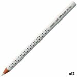 Χρωματιστά μολύβια Faber-Castell Jumbo Grip Λευκό (12 Μονάδες)