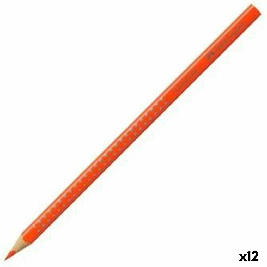 Χρωματιστά μολύβια Faber-Castell Colour Grip Σκούρο Πορτοκαλί (12 Μονάδες)
