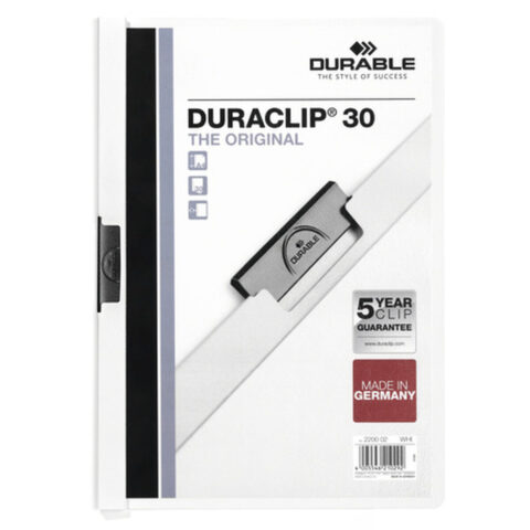 Χαρτοφυλάκιο Φάκελος Durable Duraclip 30 Λευκό Διαφανές A4 25 Τεμάχια