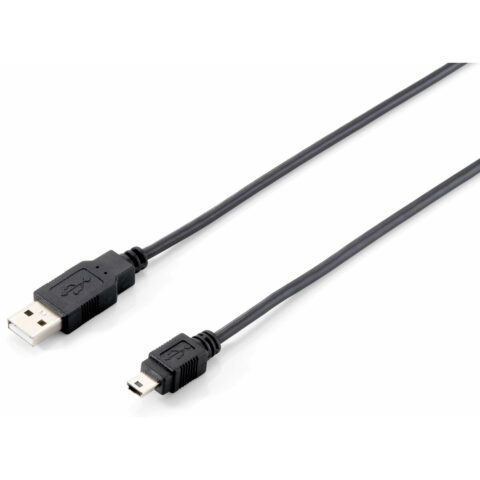 Καλώδιο USB σε Mini USB Equip 128521 Μαύρο 1