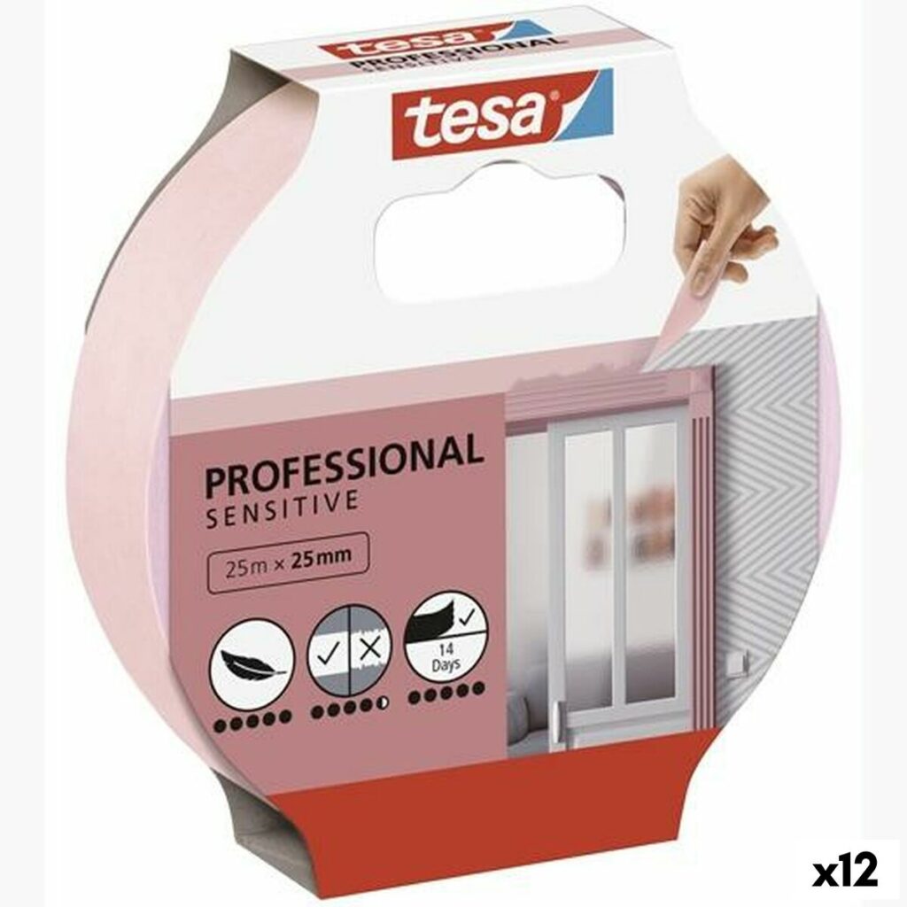 Κολλητική ταινία TESA Professional Sensitive Ζωγράφος Ροζ 12 Μονάδες 25 mm x 50 m