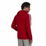 Ανδρικό Φούτερ με Κουκούλα Adidas Essentials Fleece 3 Stripes Κόκκινο
