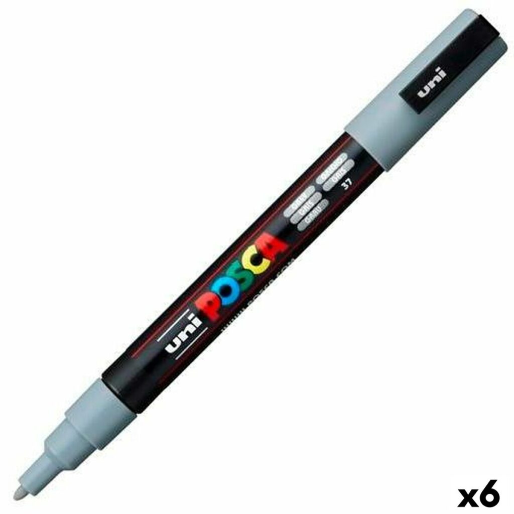 Μαρκαδόρος POSCA PC-3M Γκρι (x6)