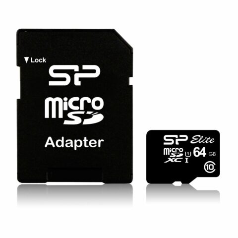 Κάρτα Μνήμης Micro SD με Αντάπτορα Silicon Power SP064GBSTXBU1V10SP SDHC 64 GB