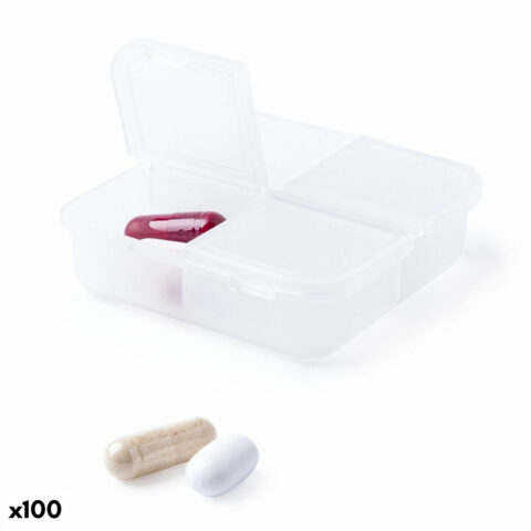 Κουτί Φαρμάκων με Χωρίσματα 146067 ABS Λευκό (100 Μονάδες)