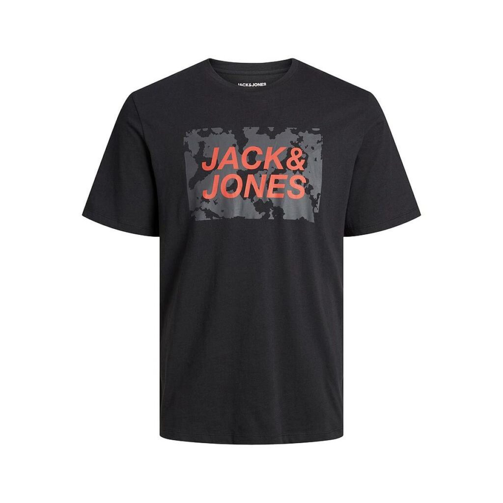 Ανδρική Μπλούζα με Κοντό Μανίκι Jack & Jones TEE SS CREW NECK FST 12232356  Μαύρο