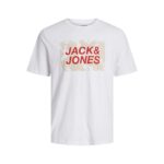 Ανδρική Μπλούζα με Κοντό Μανίκι Jack & Jones TEE SS CREW NECK FST 12232356  Λευκό